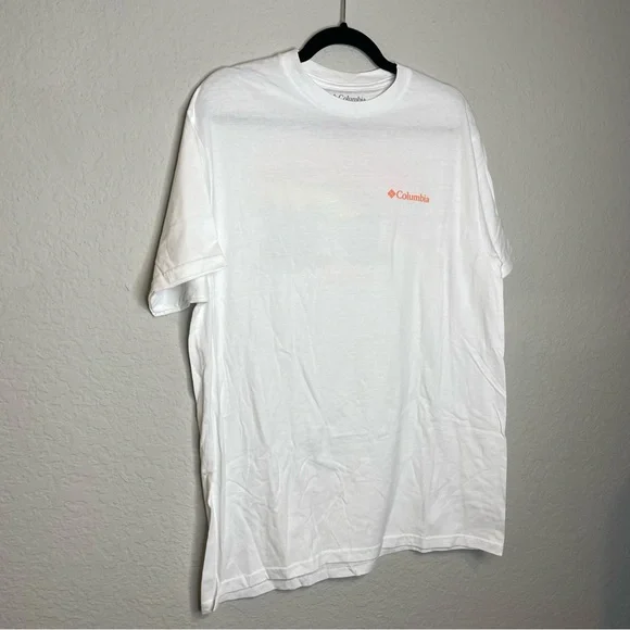 Columbia Crew Neck Short Sleeve Graphic T-Shirt Size Large - Picture 5 of 10